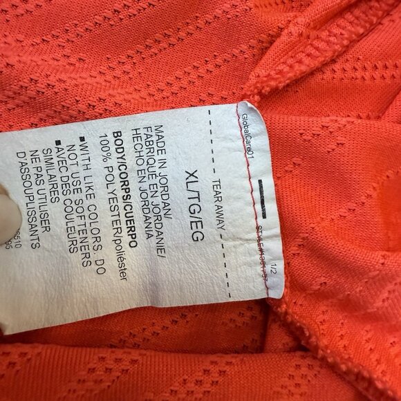 Under Armour T-shirt Velocity 2.0 Jacquard Mens XL  Training Gym Neon Orange - Picture 6 of 6